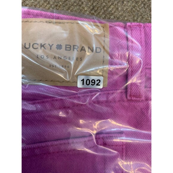 Lucky Brand Shorts Womens 12/31 Mid Rise Cut-Off Pink Denim Beach Pool Summer - Picture 10 of 10